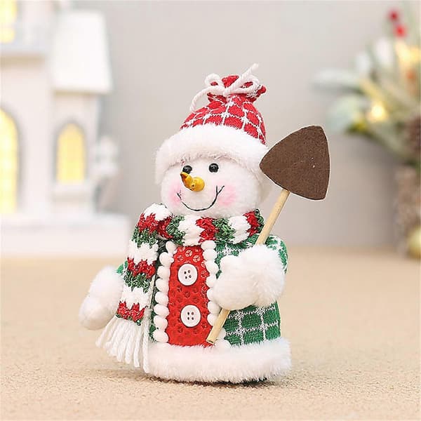 Julebordpynt Mini Figurer Polyester Trehåndverk Ornament For Stue Kontor Butikkutstilling C[D] B