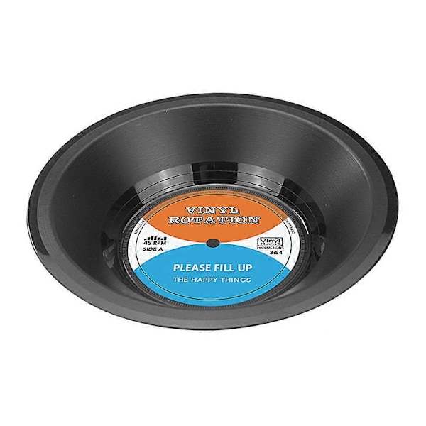 Sade Vinyl Fruktskål Osttallrikar Plastfruktskål Chip Dessert Skål Vinyl Fruktskål Retro Vinyl Skål