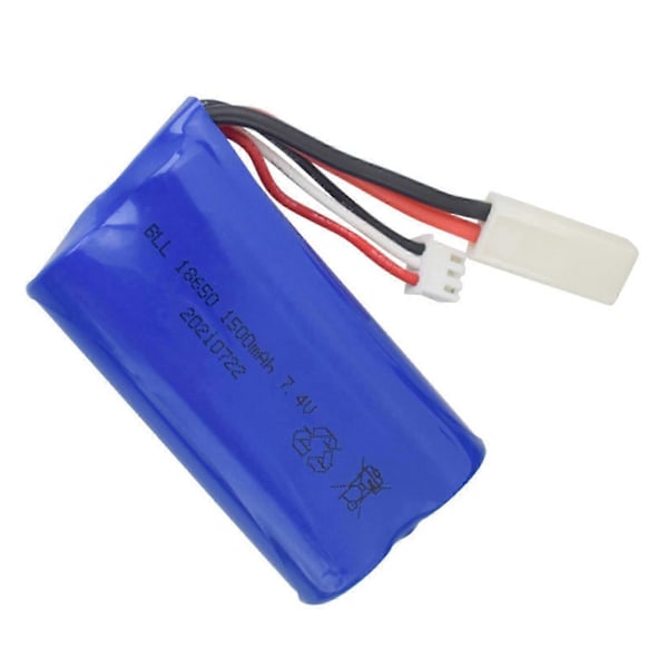 7.4V 1500MAh Lipo Batteri kompatibelt med FT009 FX067C HQ955 948 K959 HJ817 816 RC Speedbåt Reservedeler Repla[D] blue