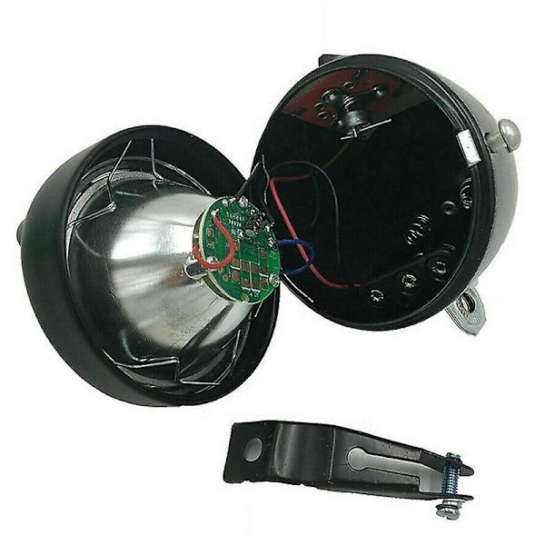 Retro Cykellampa LED-lampa Framstrålkastare Dimljus Klassisk Stil Cykelficklampa Säkerhet Nattkörning Ficklampa Black China