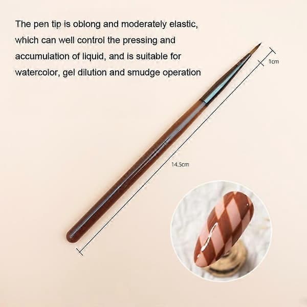 Brun Neglekunst Pen Sæt Farverige Tegneværktøjer[D] Not Specified Versatile Pen