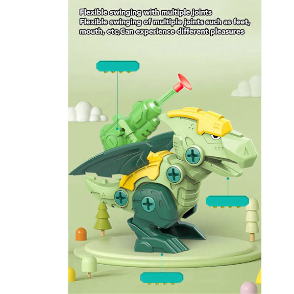 DIY Dinosaurleke DIY Barn Montering Demontering Dinosaurleke for Barn Gutter Jenter Stegosaurus[D]