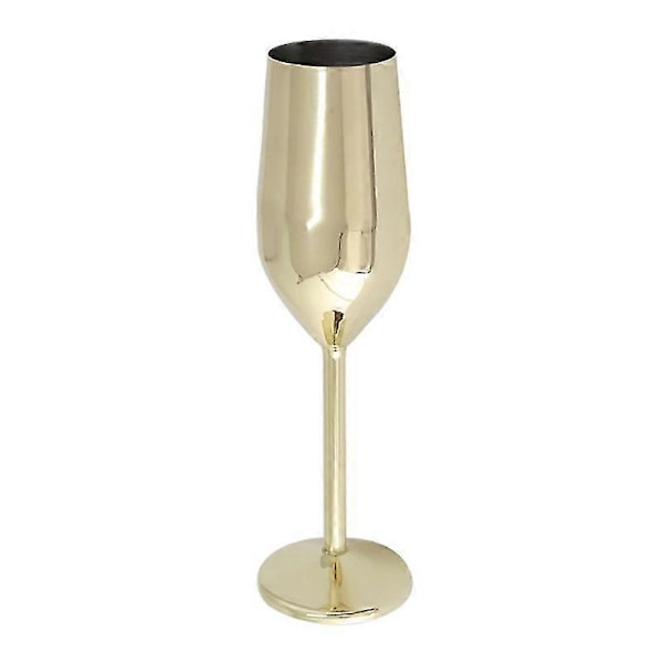 Champagneglas, Champagneglas i rustfrit stål, Ideel til fars dag, bryllupper, fester og jubilæer -D[D] gold
