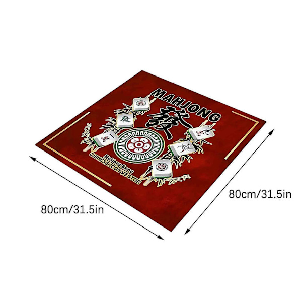 Mahjongmatta Reducering Mahjongbord Matta Mahjong Tillbehör Duk Spel Poker Domino Spel Spelmatta För Kortbräde Och Kortspel 80x80cm FLYE3415