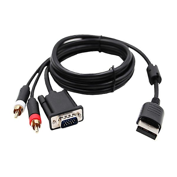3,5 mm:n - 2-uros RCA -sovitinkaapeli Sega Dreamcast VGA -kullatulle kaapelille[D]