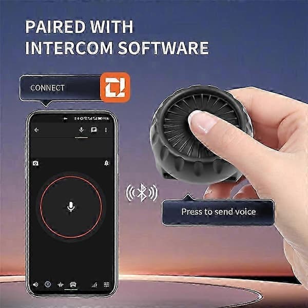 Trådløs Bluetooth PTT e-kontrollknapp med justerbar stropp for Zello IOS Android Smar[D]