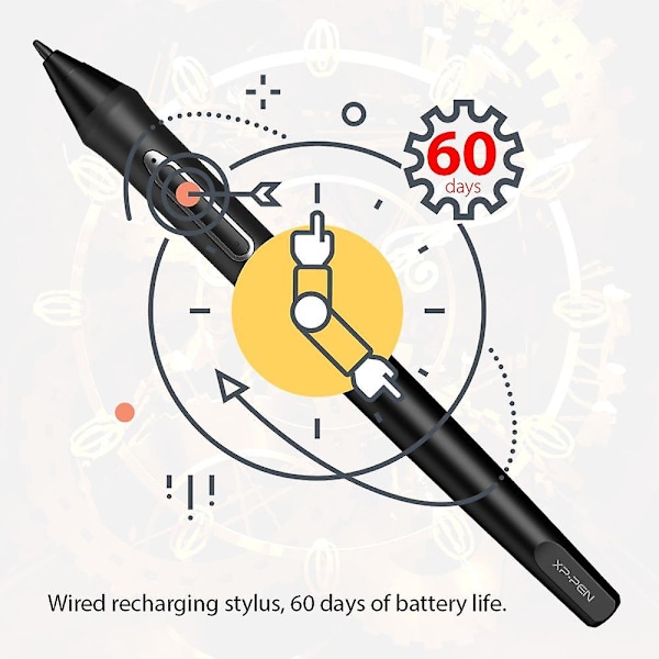 Xp-pen P02s Ladattava akkukynä Artist 16 Pro, Artist 22 Pro, Artist 22e Pro -malleille[D]