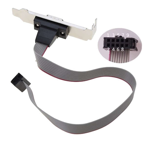 RS232 DB9 9-polet Com Port DB9-polet Seriell Kabel Stikkontakt Beslag Med 30 cm Kabel