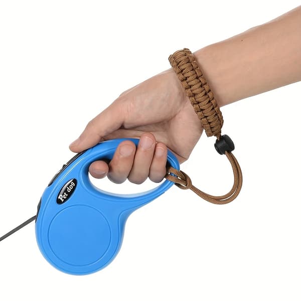 1 st justerbart handledsband hundkoppel - Anti-fall infällbart valpkoppel med ergonomiskt grepp, säkert spänne, hållbart husdjurskoppel för