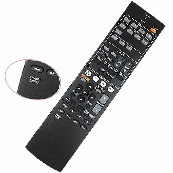 RAV521 Fjernkontroll for Lydmottaker for HTR-3067, RX-V377, YHT-4910U (ZJ66500)[D]