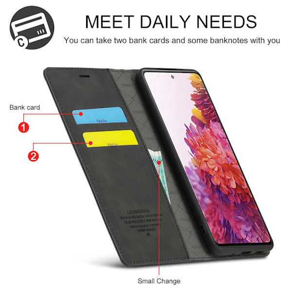TPU + PU-läderfodral för Samsung Galaxy S20 Fe