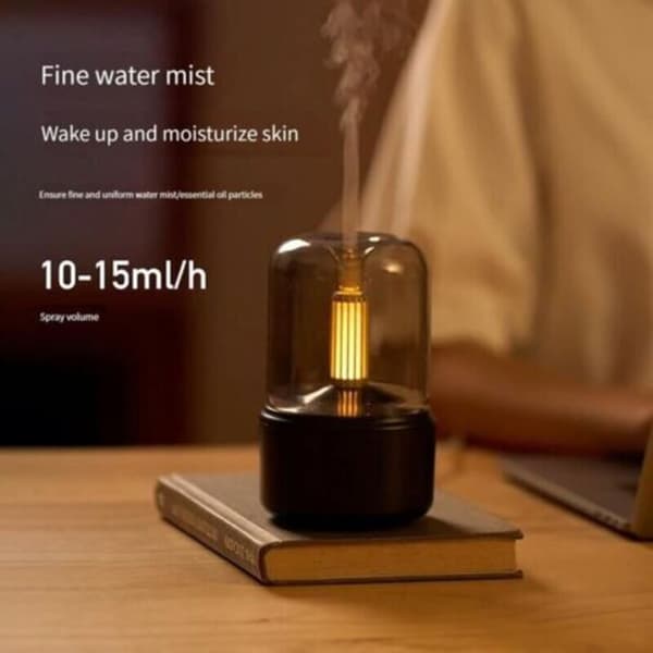 Eterisk oljediffuser - Aromaterapi oljediffuser, hviskestille tåke aromaterapi oljediffuser, duftluftmaskin for hjemmekontorbutikk 0.05