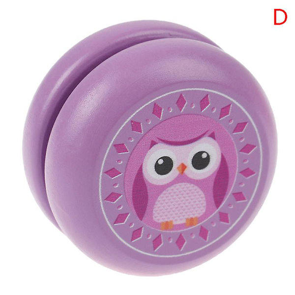 Trä Yoyo Leksaker Djurtryck Barn Yoyo Boll Trä Barn Yoyo Leksaker För Barn[D] D 1pcs