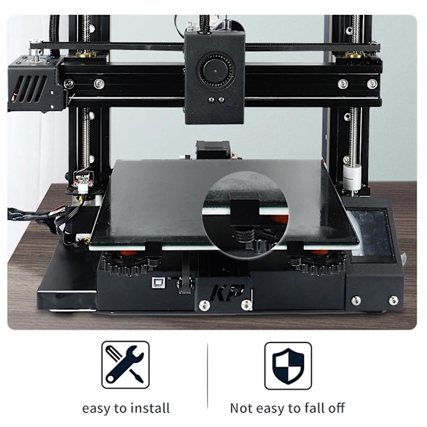 Justerbare Varmesengsklemmer til 3D-printer - Aluminium