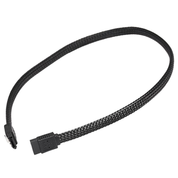 50CM SATA 3.0 III SATA3 7-pins datakabel 6Gb/s SSD-kabler HDD datakabel med nylonflette Premium V