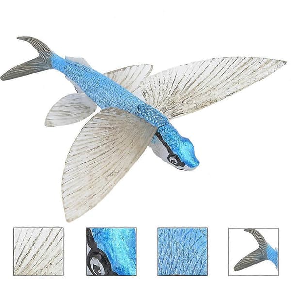 Solid Plast Flygende Fiske Figur Havdyr Modell Barn Barn Pedagogiske Leker[D]