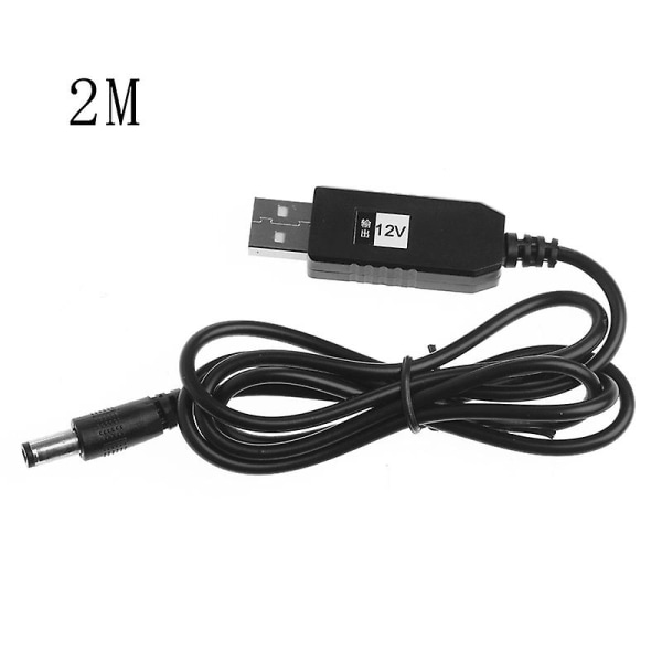 Usb till DC 5v till 12v 2.1x5.5mm hane steg-up adapterkabel för router LED-remsa L [kk]