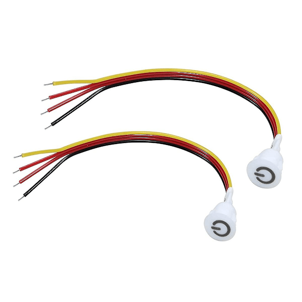 2 st Touch-dimmerströmbrytare DC3.7V 5V 12V Steglös Dimmerströmbrytare Sensor för LED-belysning, Husbil, Skåp, Vägg