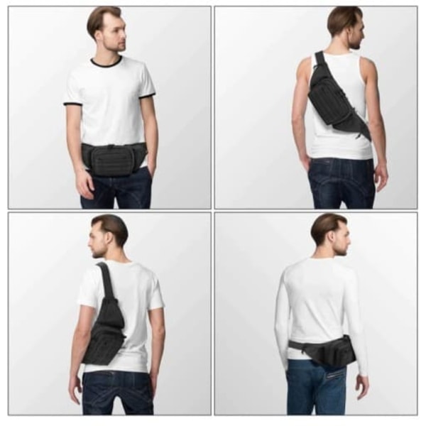 [NT] Taktisk midjeväska för utomhusbruk 800D Oxford-Nylon Svart[YJD]