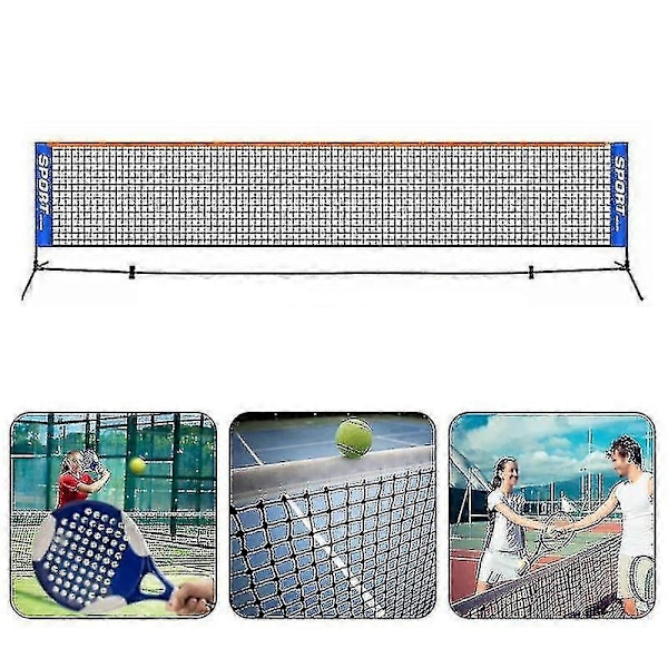Bärbart Hopfällbart Enkelt 3m 4m 5m 6m Tennisnät Badmintonnät-Yvan[D] 4.1M