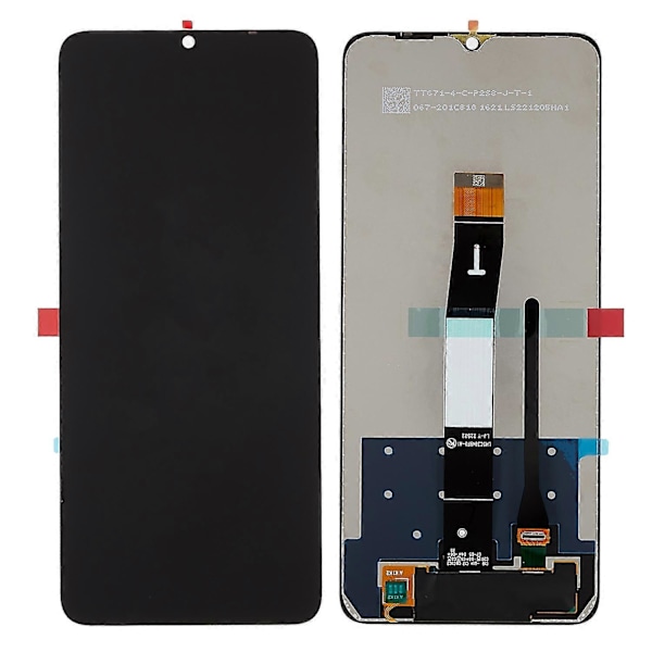 För Xiaomi Redmi 12C 4G/Poco C55 4G Grad B LCD-skärm och Digitizer Monteringsreservdel [D]