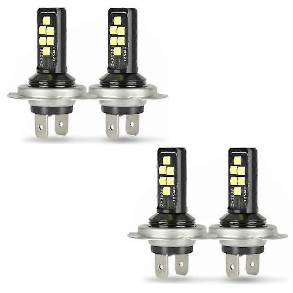 4x H7 LED-ajovalopolttimot Lähivalot 60000lm 6000k 220w Viileä valkoinen[D]