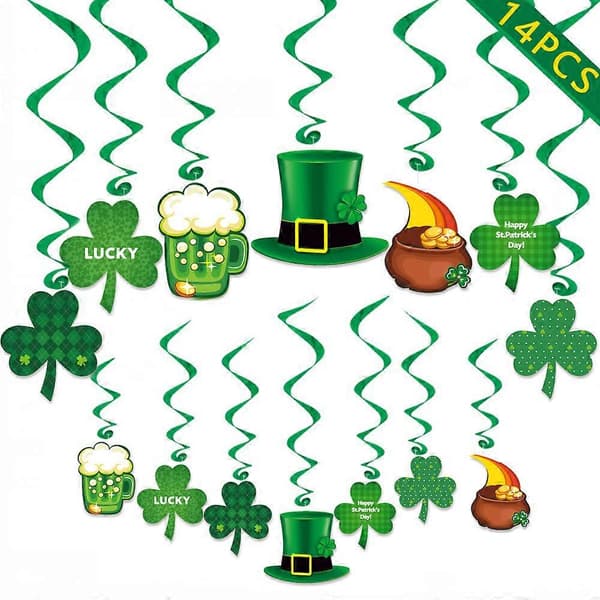 Festpynt Sæt St Patricks Dag Hængende Pynt Sæt Irsk Festartikler[D]
