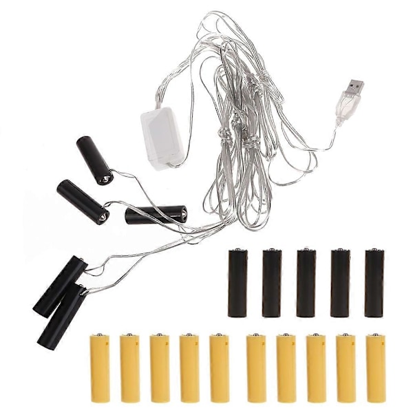 AA Virtuel Batteri USB AA Batteri Eliminatorer til LED Lys Lamper Blæsere Kameraer Udskiftning til 4,5V og 3V AA Batterier One for five
