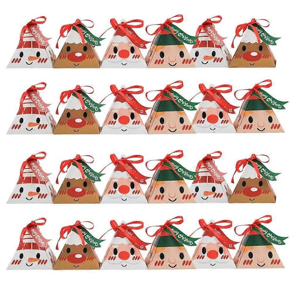 Julklappsförpackning, triangulär låda, godispapperslåda[D]