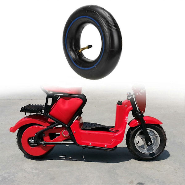 2.80/2.50-4 2.80-4 2.50-4 Dæk Slange Oppustelig Udskiftning Gummi TR87 Bøjet Ventil Sort Plæneklipper Dæk til Elektrisk Scooter Black