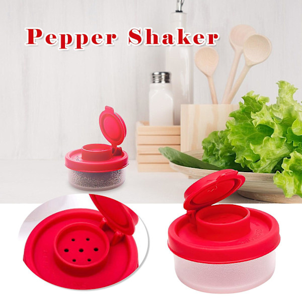 Pepparkvarnar Fuktsäkra Mini Saltskakare För Camping Picknick Utomhus Kök Lunchlådor Resa Kryddset Klar Med Färgade Lock Plast