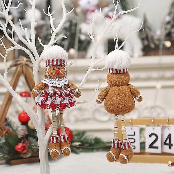 Pepparkaksgubbe Dockprydnader för Julgranshängande Dekorationer[D] Female