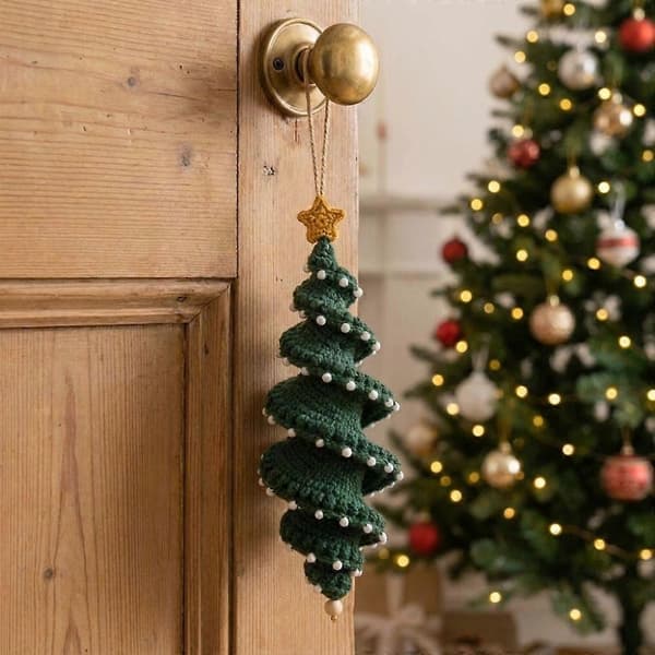 Spiralformet blødt garn hæklet ornament DIY-sæt, håndlavet håndværkssæt til gave (D) Style 4