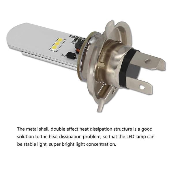 15W 2000LM Bilfrontlykt H4 6000K Auto tåkelys 2000LM 12V LED-pære[D]