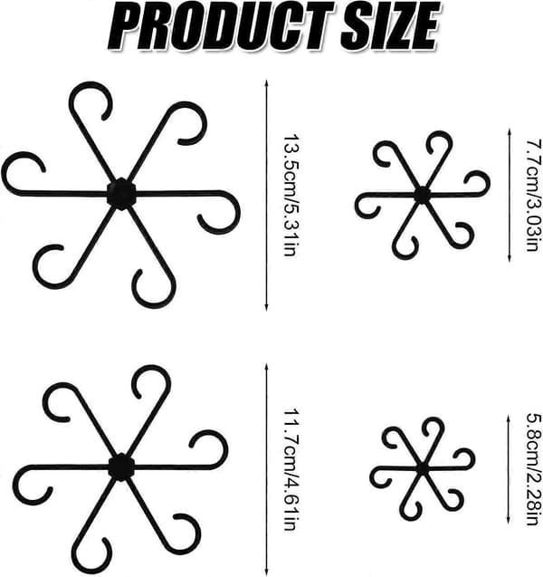 4 Stadiga Växtstöd för Krukväxter, Plast Spaljéer 10cm 12-Pack[D]