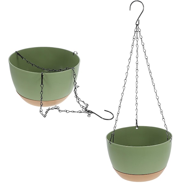 2 st Hängande Blomkrukor Enkla Självabsorberande Krukor Hydroponiska Hängande Krukor