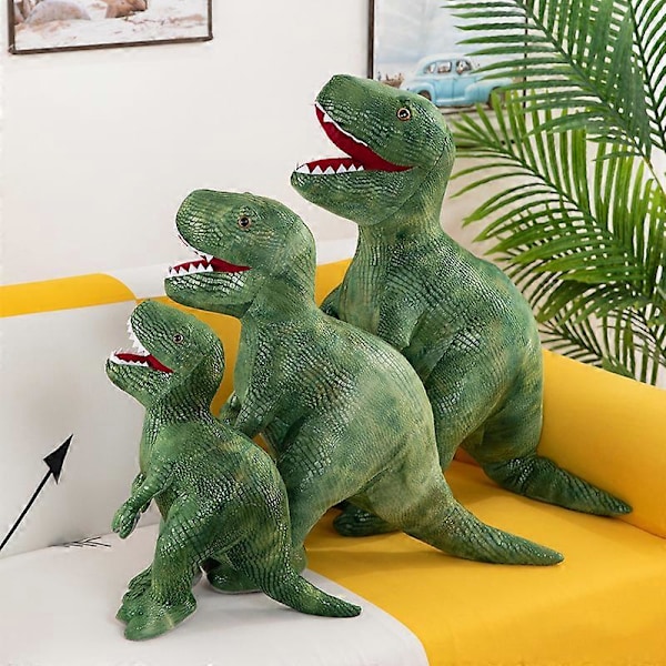 Fylld Dinosaurie Plysch Jätte T-Rex Leksak - 57cm Livsliknande Fylld Djur Pojke Barn, Grön