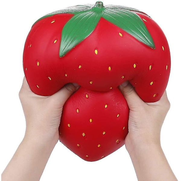 Jordbær Super Stor Antistress Squishies Klem Klem Legetøj Langsomt Stigende Squishies Jumbo Legetøj Langsomt Stigende Legetøj [kk]