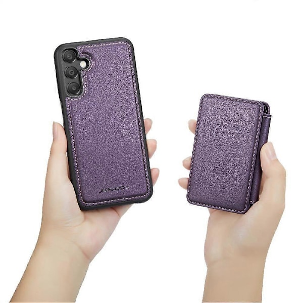 Etui for Samsung Galaxy A55 5G GANGXUN Telefondeksel Avtakbart Lommebok RFID-Blokkering 2 i 1 Funksjonalitet Stativfunksjon Magnetisk Purple