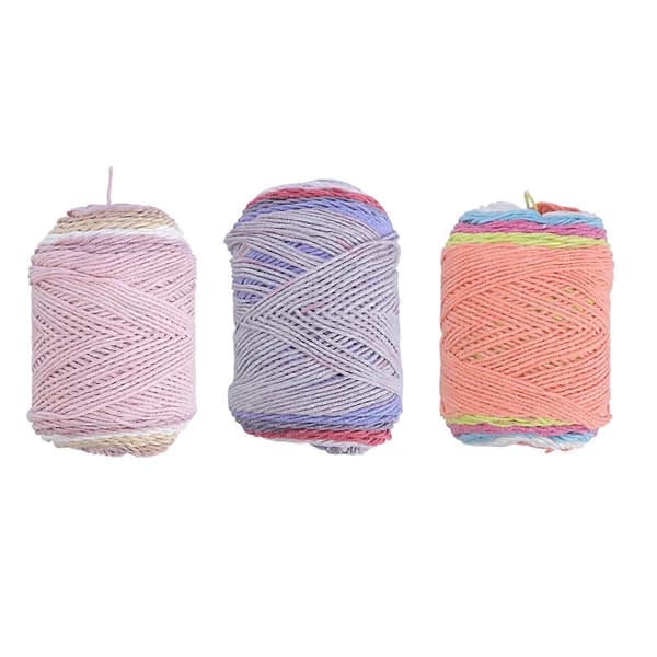 Färgglatt ullgarn handgjort stickmaterial för tröja hatt höst vinter DIY 1 rulle[D] Multi 19300.00X0.10X0.10CM