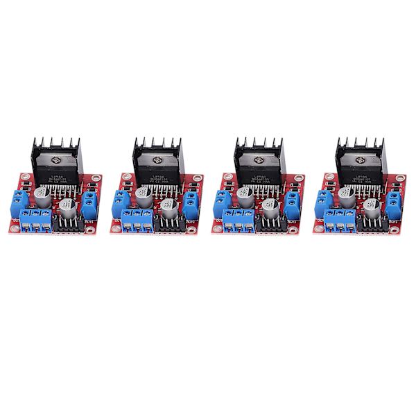 4 stk L298n Motor Driver Controller Board Modul DC Dobbel H-bro For Smart Car Power R3