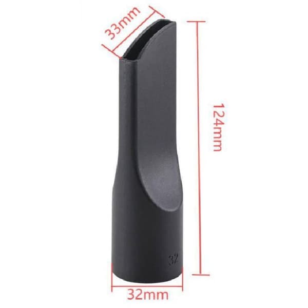 Lisävarusteet märkä- ja kuivaimureille, 32 gauge, musta, lyhyt litteä suutin (D)