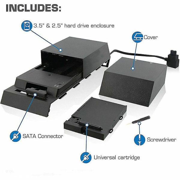 8TB Extern Hårddisklåda för PS4 Internt Minne Extra Lagring Databank