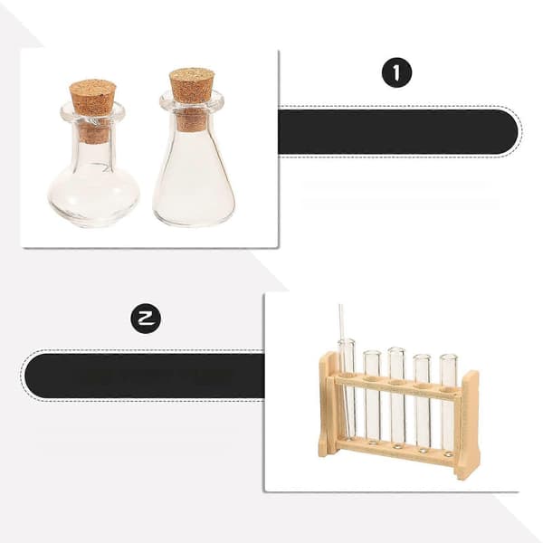 Laboratoriossa lelu mini-koeputkiteline opetukseen 1 setti puutelineellä[D]