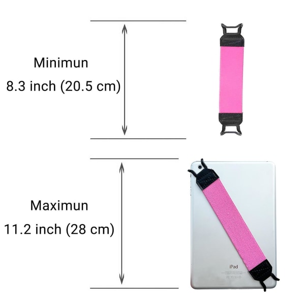 WUOJI Universal surfplattahållare, handgrepp med elastiskt band, säkert bärbar för iPad/iP [kk] Pink One-size