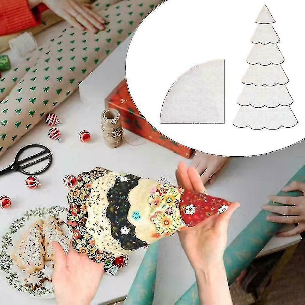 Handgjorda julgransquiltrulingsset, 8/12/15 tum julgransmönstermall Diy Xtmas Tree-yu 12 Inch