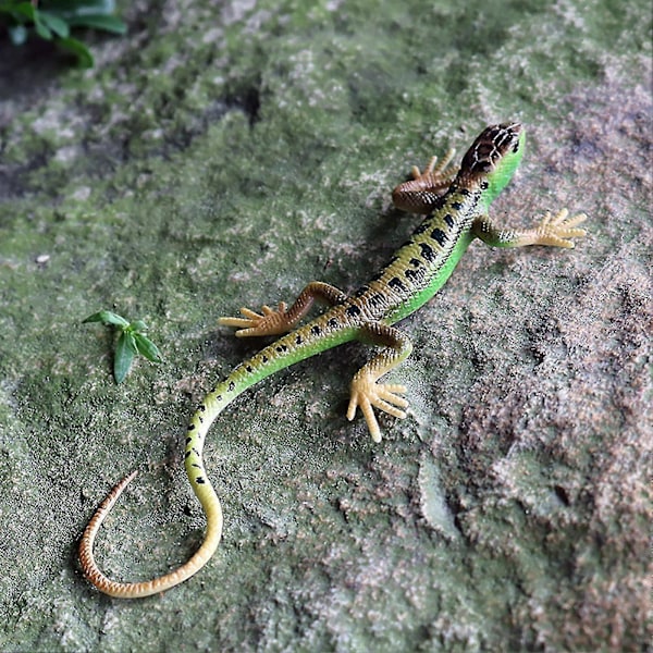 Kunstig øgle, falmefri, levende, fargerike reptiløgler, leketøy, festartikler[D] Blue