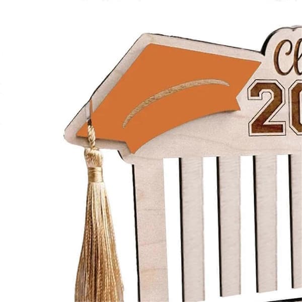 2024 Plånbok i trä för studenten, examenspresent, svart [D]