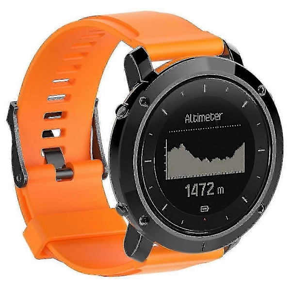 Silikone Udskiftningsarmbånd til Suunto Traverse f26[D] Orange