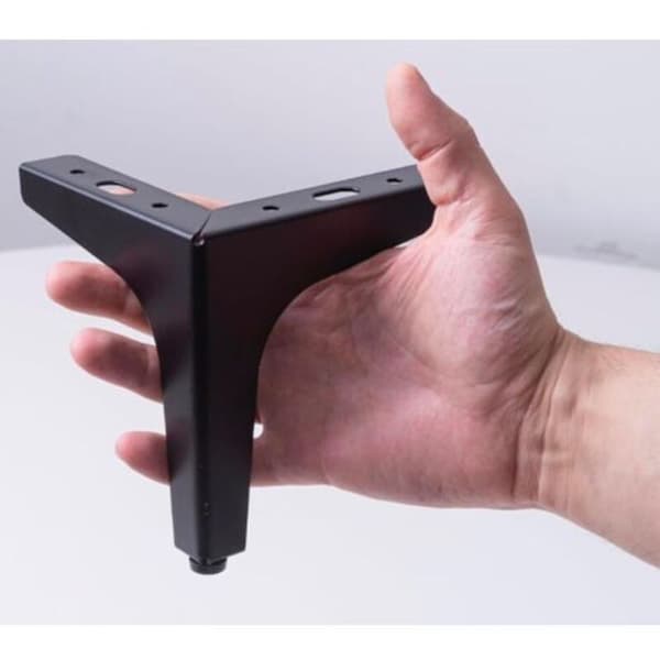 Meta Sorte Møbel- og Sofaben - Sæt med 4 Metalben - Elegante Designben til Lænestole og Skabe - Sort - Højde 130 mm (D)